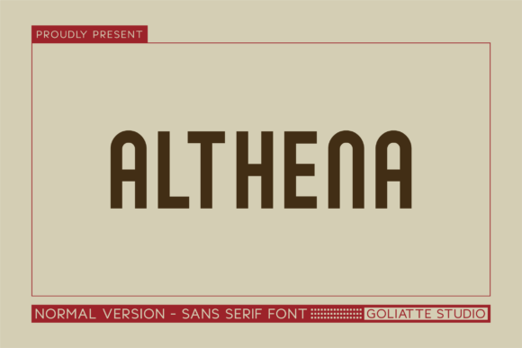 Althena: A Bold Sans Serif Typeface for Modern Design