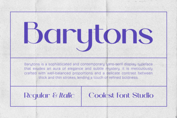 Barytons: A Modern Sans Serif for Branding