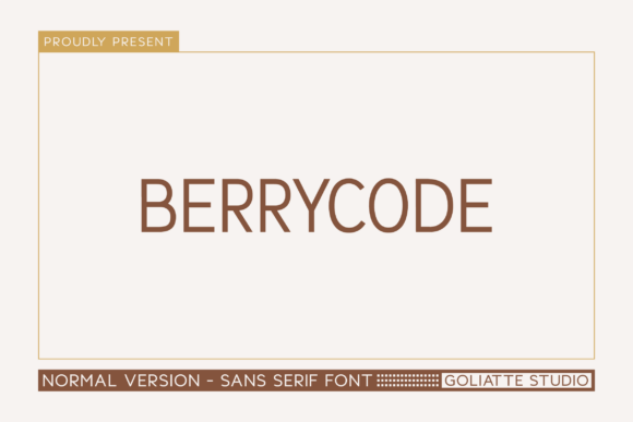 Berrycode: A Bold Sans Serif Font for Crafters