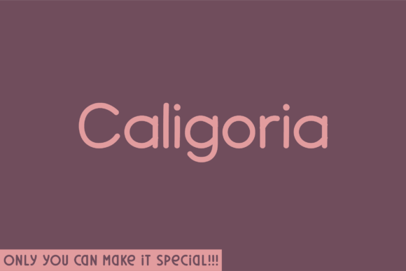Caligoria: The Unique Sans Serif Font for Marketers