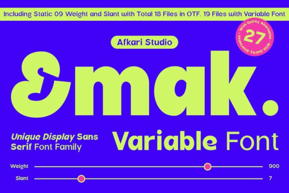 Emak: A Bold Sans Serif Font for Makers
