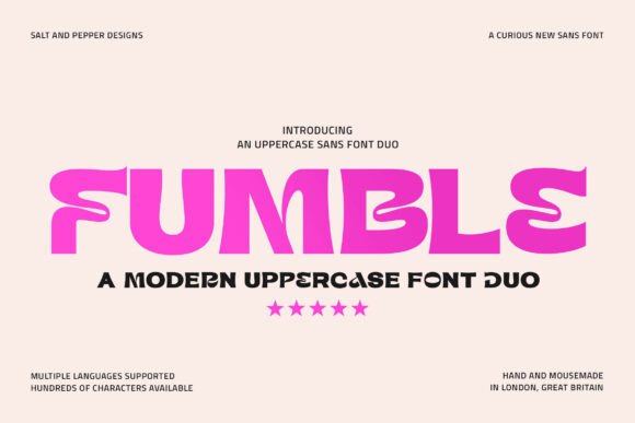 Fumble: A Bold Sans Serif Font for Editorial Design