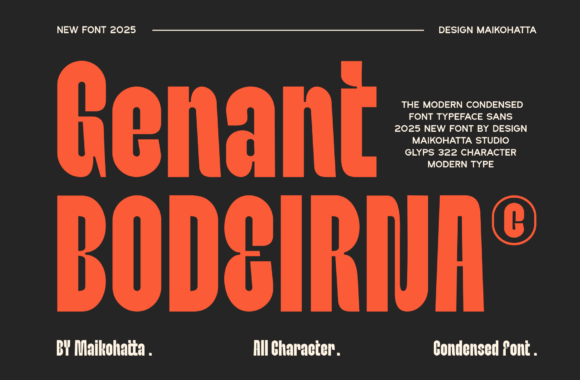 Genant Bodeirna: A Bold Sans Serif for Crafters