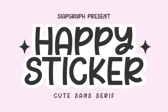 Happy Sticker: A Playful Sans Serif Font for Web Design