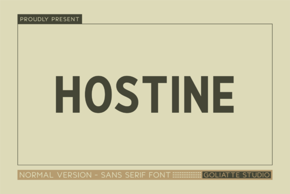 Hostine: A Modern Sans Serif Typeface for Makers