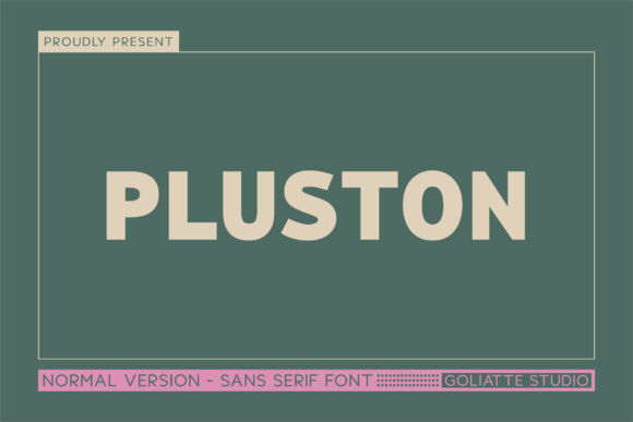 Pluston: A Bold Sans Serif Font for Makers