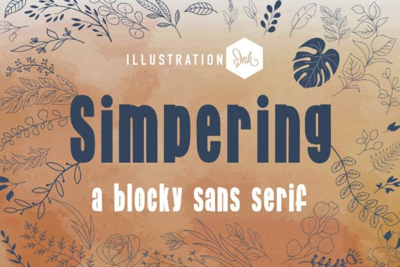 Simpering: A Bold Hand-Crafted Sans Serif for Brands