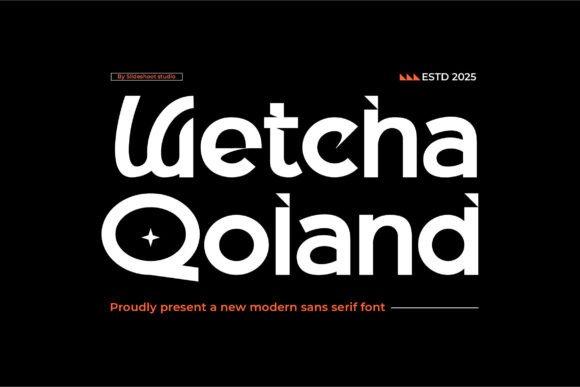 Wetcha Qoland: A Bouncy Wood-Themed Display Font